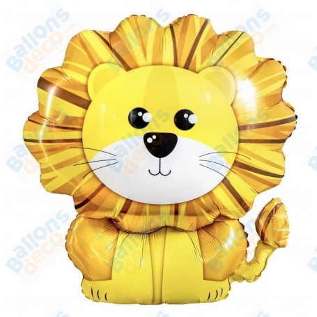 Ballon Lion Cartoon Anagram, décoration ballon Anniversaire Savane.