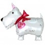 Ballon Chien Blanc Style Chipie Love, décoration ballon Animaux, salon du chien.