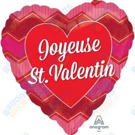 Ballon Coeur Joyeuse St-Valentin Graphique