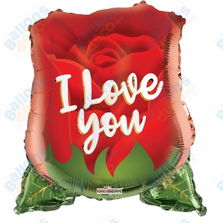 Ballon Rose Rouge I Love You Saint Valentin