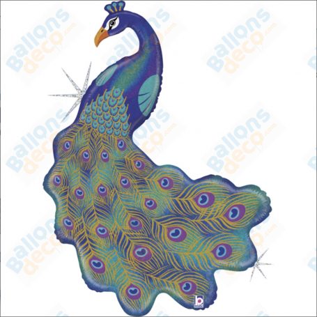 Ballon Paon Holographique, décoration ballon anniversaire, Animaux à plumes