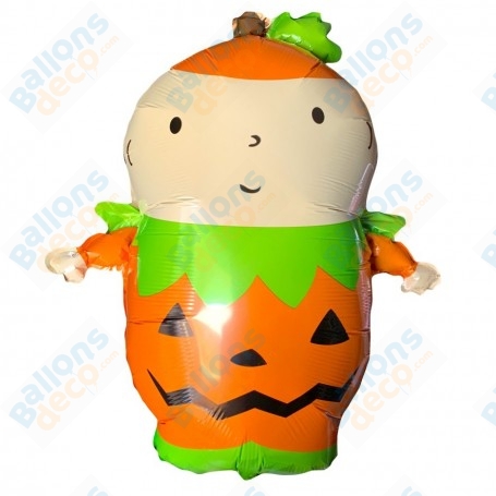 Ballon Petit Garçon Citrouille Halloween