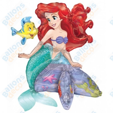 Ballon Ariel La Petite Sirène 2 Air Stand Up Princesse Disney, Décorations ballons pour anniversaire.