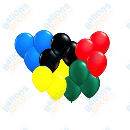 Ballons Baudruche Couleurs Des Jeux Olympique x15