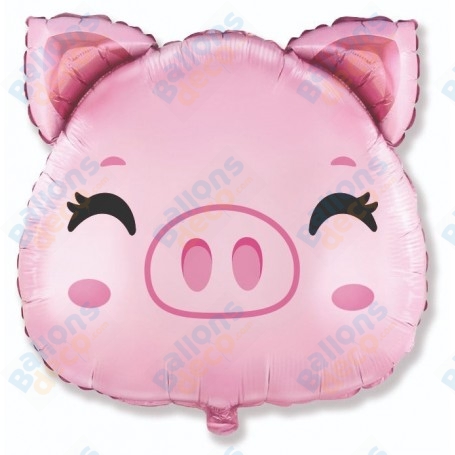 Ballon Tête De Cochon Rose Mignon Animaux de la ferme, stand de charcuterie, Boucherie