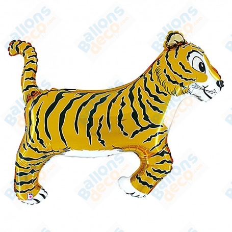 Ballon Tigre Or Animaux de la jungle, décoration ballon anniversaire, Jungle.