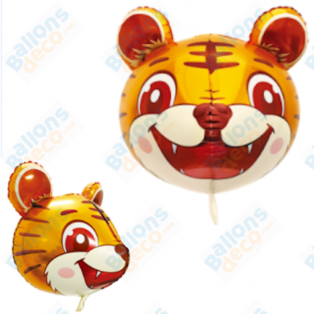Ballon Tigre Mignon Effet 3D, décorations ballon anniversaire ou décoration de chambre d'enfant.