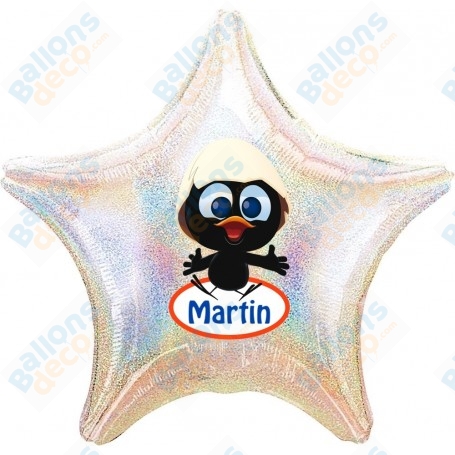 Ballon Calimero Étoile Personnalisable 85 cm 1 face Anniversaire
