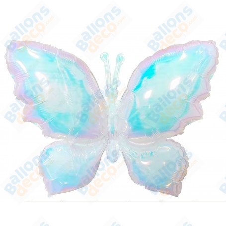 Ballon Papillon Transparent Laser, décoration ballon anniversaire, décoration de vitrine.