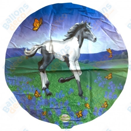 Ballon Cheval Blanc 45 cm Animaux de la ferme, décoration ballons.