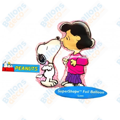 Ballon Snoopy Gros Bisous, Décoration ballon St-Valentin, Anagram.