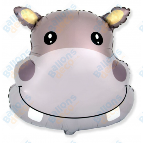 Ballon Tête Hippopotame Mignon, décorations ballons Animaux d'Afrique, anniversaire, Le roi lion Disney.