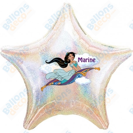 Ballon Jasmine sur le Tapis Volant Personnalisable Anniversaire Disney 1 face, Décorations ballons pour anniversaire.