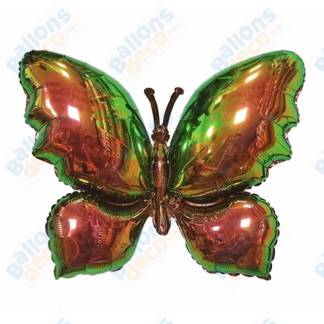 Ballon Papillon Chromatique Vert Et Cuivre, décoration ballon anniversaire, Mariage, décoration de vitrine.
