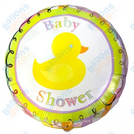 Ballon Poussin Jaune Baby Shower Anagram, décoration ballon Naissance.