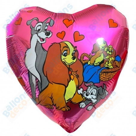 Ballon La Belle et le Clochard Disney Vintage, Décorations ballons pour anniversaire.