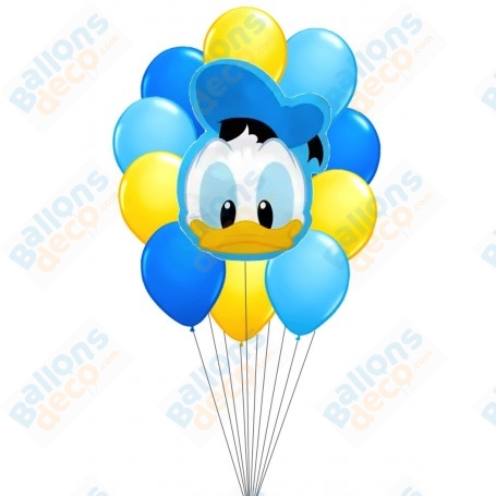 Ballons Donald Duck en Grappe Disney, Décorations ballons pour anniversaire.