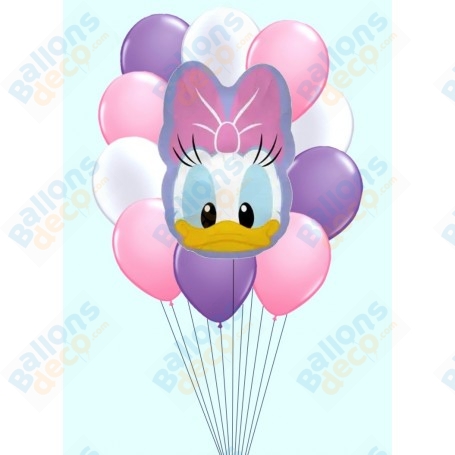 Ballons Daisy Duck en Grappe Disney, Décorations ballons pour anniversaire.