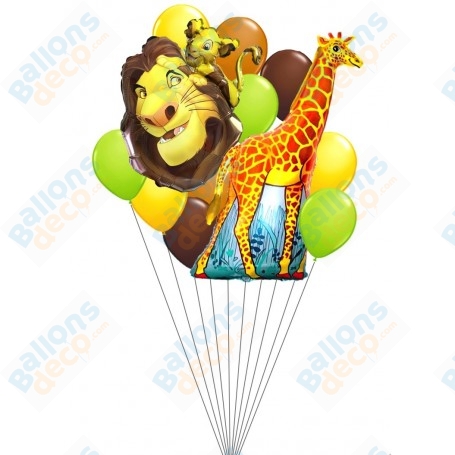Ballons Simba et Mufasa En Grappe Luxe, Anniversaire Disney, Décorations ballons pour anniversaire.