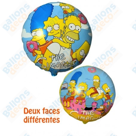 Ballon Les Simpson 2 Faces Rond, Anniversaire Omer, Décorations ballons pour anniversaire.