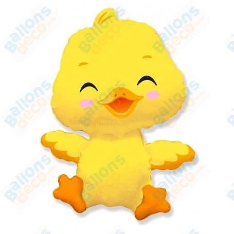Ballon Poussin Jaune Joyeux, décoration ballon Pâques, Animaux de la ferme