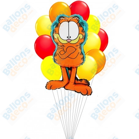 Ballons Garfield en Grappe, Anniversaire Ballon Garfield, Décorations ballons pour anniversaire.