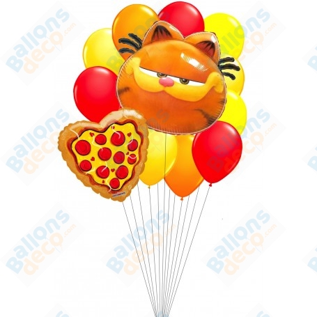 Ballons Garfield en Grappe Pizza, Anniversaire Garfield