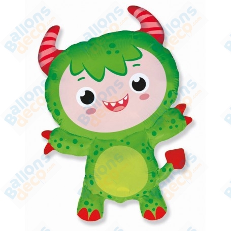 Ballon Petit Monstre Vert, Décoration Ballons Halloween.