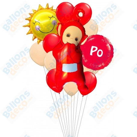 Ballons Télétubbies Po Rouge en Grappes de Luxe