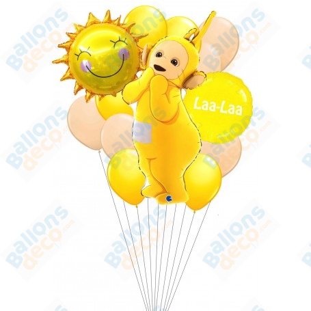 Ballons Télétubbies Laa-Laa Jaune en Grappes de Luxe