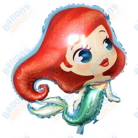 Ballon Ariel La Petite Sirène Pop Cartoon Princesse Disney, Décorations ballons pour anniversaire.