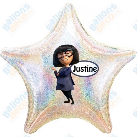 Ballon Edna Mode Les Indestructibles Étoiles anniversaire Disney 1 face, Décorations ballons pour anniversaire.