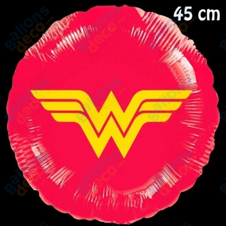 Ballon Wonder Woman Logo 45 cm, Anniversaire Avenger Disney Marvel