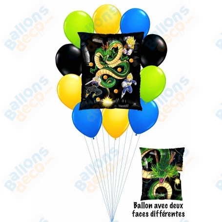 Ballons Dragon Ball Z Dragon Shenron en Grappe, Décorations ballons pour anniversaire manga japonais.
