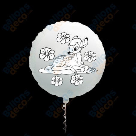 Ballon Bambi Fleurs Coloriage, DIY anniversaire Disney