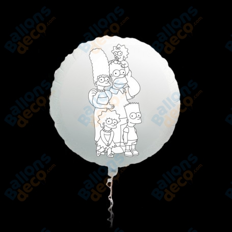 Ballon Les Simpson Coloriage, DIY anniversaire