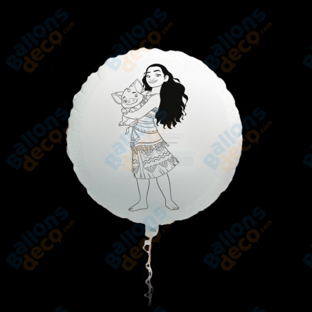 Ballon Vaiana Coloriage, Anniversaire DIY Disney