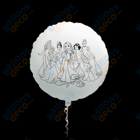 Ballon Les Princesses Disney Coloriage, DIY anniversaire