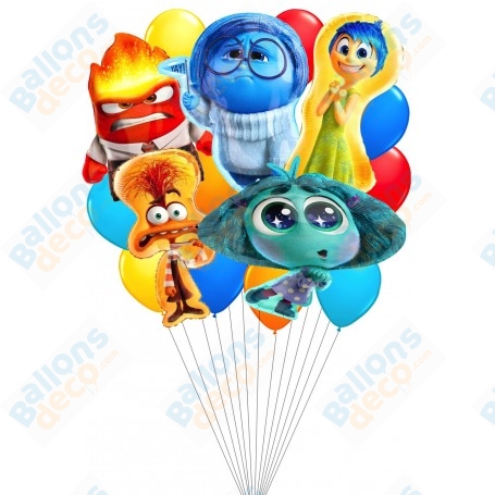 Ballons Vice-Versa en Grappe Luxe, Décoration Ballons Disney.