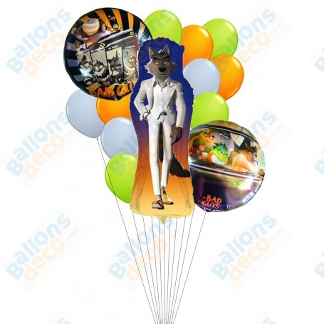 Ballons Les Bad Guys En Grappe, Décoration Anniversaire