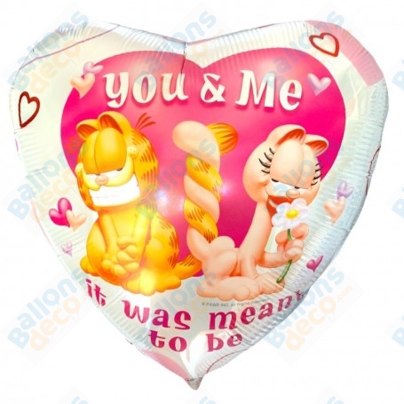Ballon Garfield Coeur Toi et Moi, St-valentin, Décorations ballons pour anniversaire.