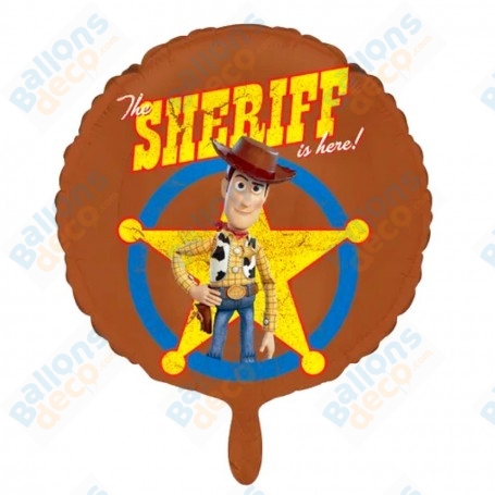 Ballon Cowboy Woody Toy Story Rond, Anniversaire Ballons Disney, Décorations Pixar.