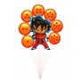 Ballons Dragon Ball Z Boules de Cristal Goku en Grappe, Décorations ballons pour anniversaire manga japonais.