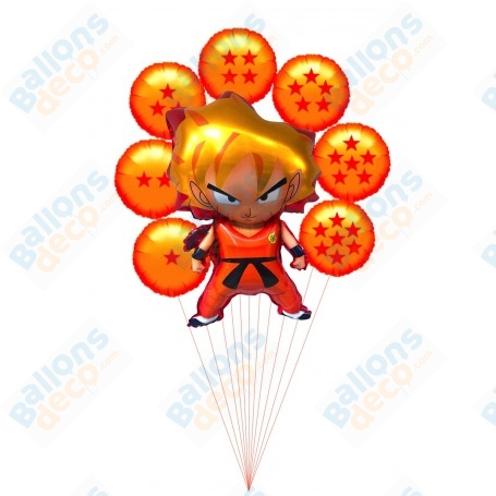 Ballons Dragon Ball Z Boules de Cristal Jaune en Grappe