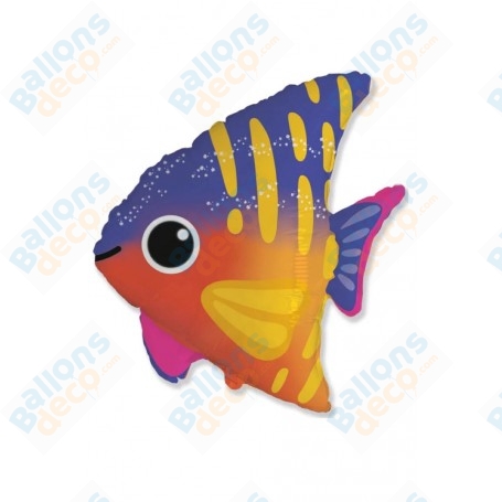 Ballon Poisson Arc-en-ciel Flexmetal, Décoration ballons Animaux aquatiques, Marin, Aquarium.