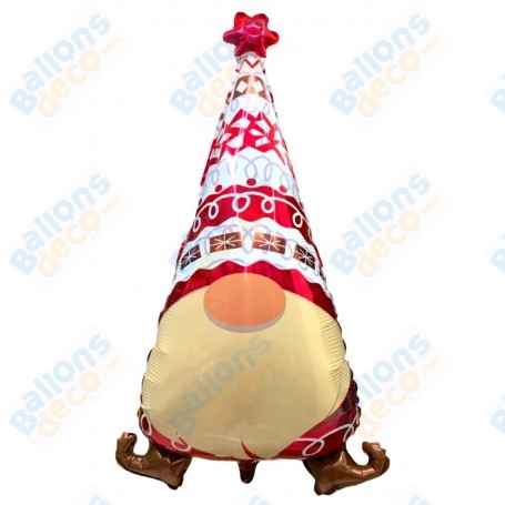 Ballon Gnome de Noël Flexmetal, Décoration de Noël