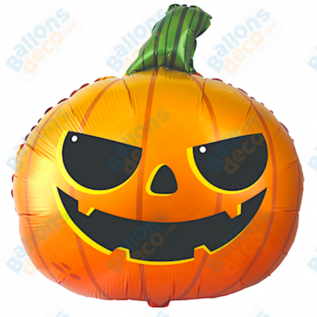 Ballon Citrouille Joyeuse d'Halloween Flexmetal, Décoration Halloween