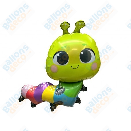 Ballon Chenille Camille Flexmetal, décorations Ballons Anniversaire, Insectes de la forêt.