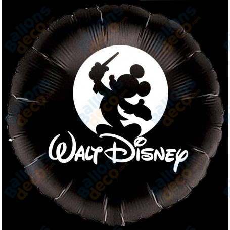 Ballon Walt Disney Noir Logo, Décoration Ballons anniversaire Disney.