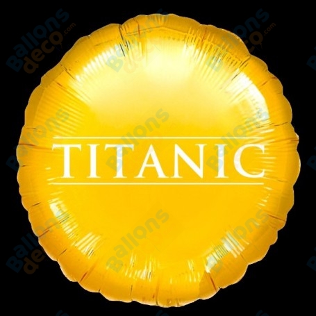 Ballon Titanic Logo Or, décoration anniversaire